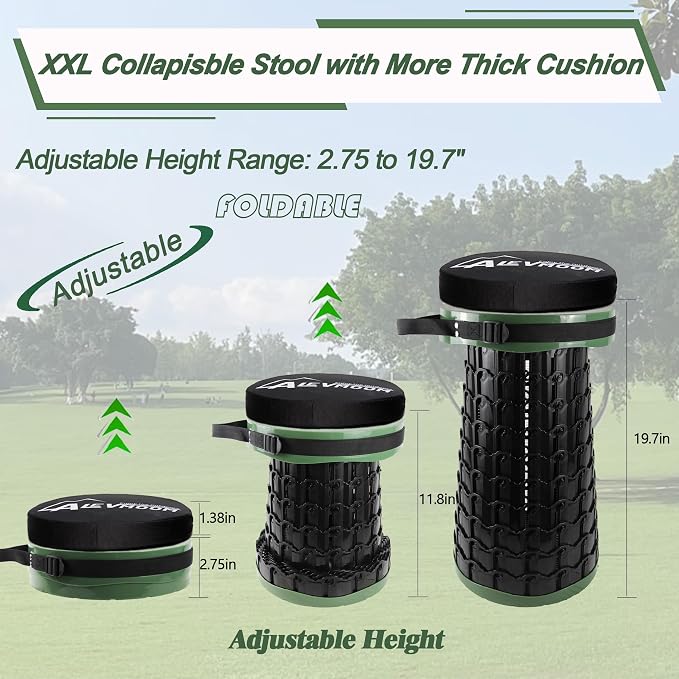 ALEVMOOM Upgraded XXL Collapsilbe Stool - Image 2