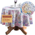 Maison d' Hermine Table Cloth Round Table 100% Cotton 63 Inches Tablecloth by MaisondHermine