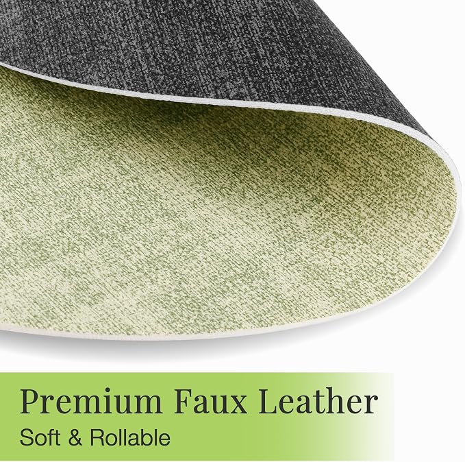13-Inch Faux Leather Round Placemats Set of 6, Waterproof Anti-Slip Dual Sided - Image 4