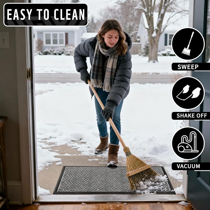 Yimobra Front Door Mat Outside Entrance, 72x24 Runner, Waterproof All-Season - Image 4