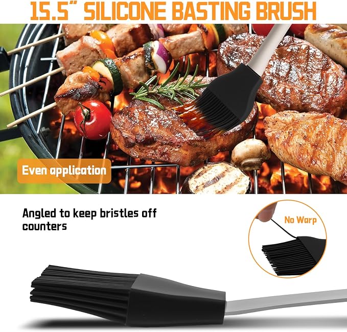 9Pcs Heavy Duty Stainless Steel Grill Accessories, Professional Barbecue - Image 5