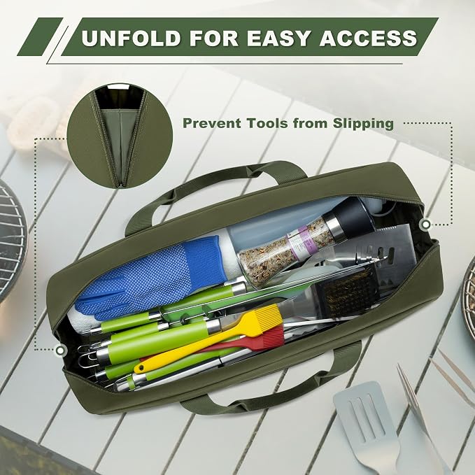 Grill Tool Storage Bag, Outdoor BBQ Utensil Holder - Image 5