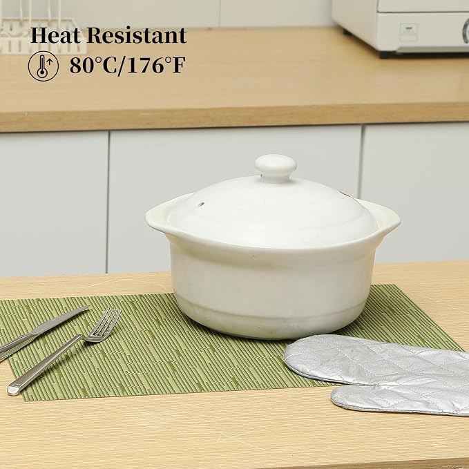 Leetaltree Pea Green Placemats Set of 4 - Image 4