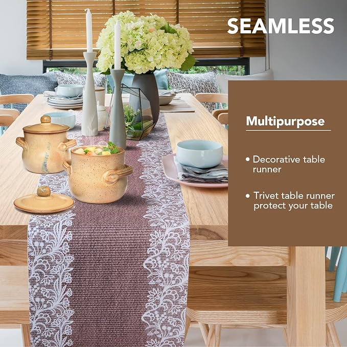 Trivet Table Runner Hot Plates Mat 12 X 40 Inch Heat Resistant Table Protector - Image 3