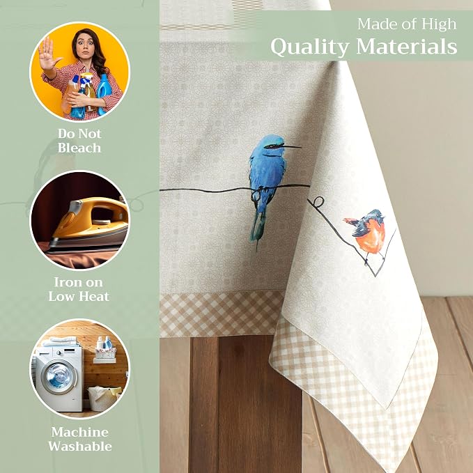 Maison d' Hermine Table Cloth Square Table 100% Cotton 54 x 54 Inches - Image 3