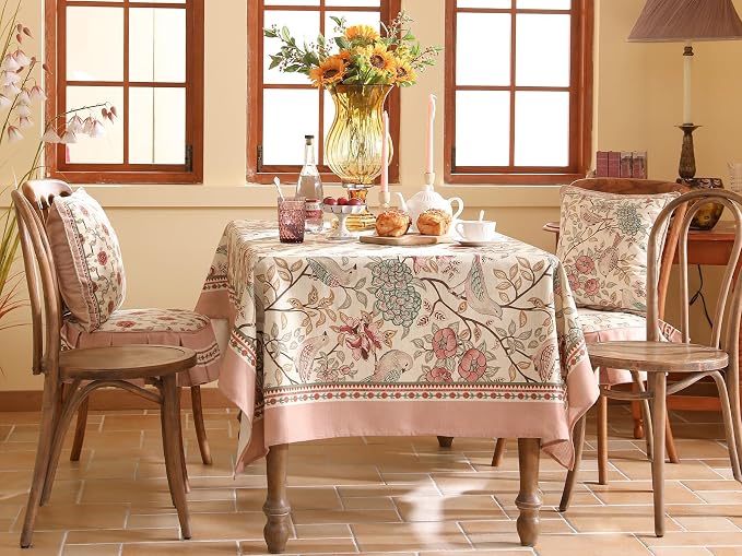 patdrea Designer Pink Linen Table Cloth - Image 3