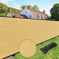 UPGRADE Privacy Fence Screen 4'x22' Sand Outdoor 90% Visibility Blockage 170 by UPGRADE