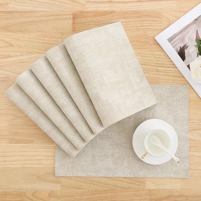 Homaxy Faux Leather Heat Resistant Placemats - Image 8