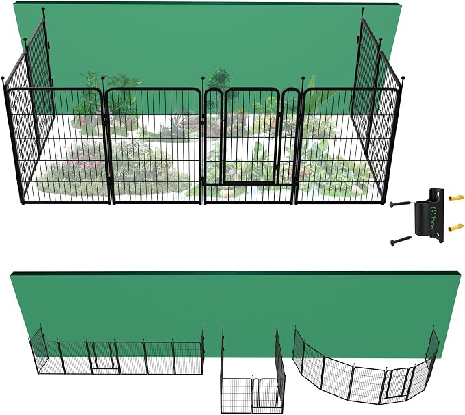 FXW Garden Fence Outdoor for The Yard – 40in x 18.2ft Heavy Duty Metal Animal by FXW