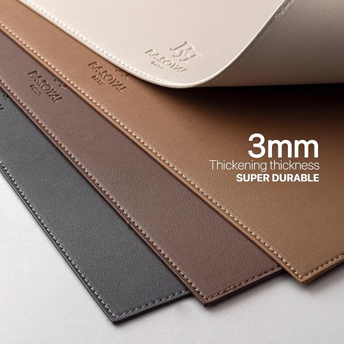 Faux Leather Placemats Set of 4 Vinyl Washable Wipeable Table Mats - Image 3