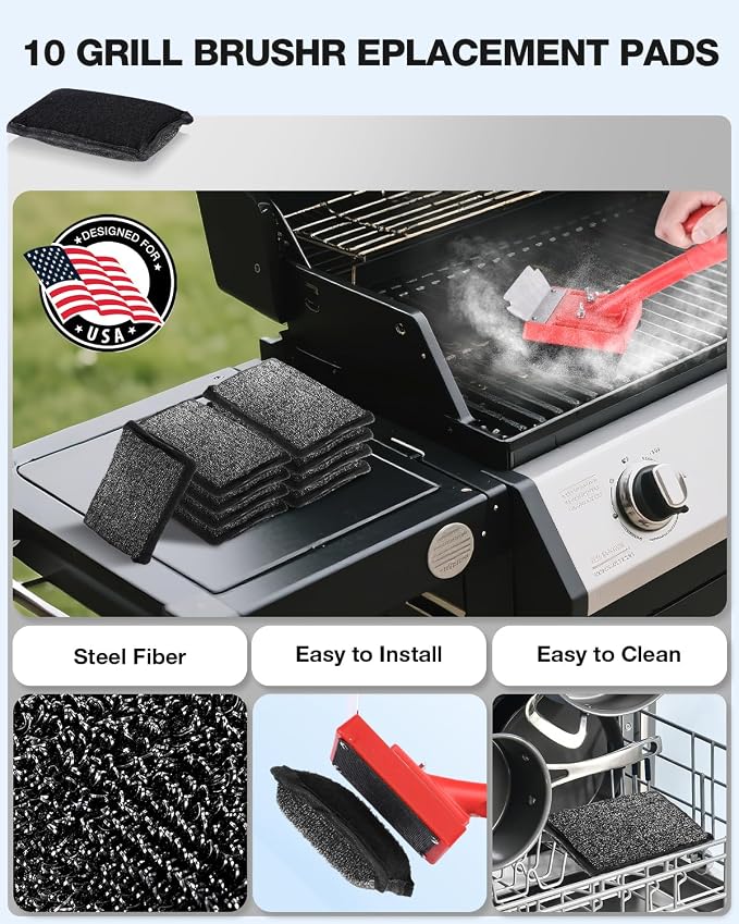 Grill Brush Bristle Free, Safe Non Metal Wire - Image 2