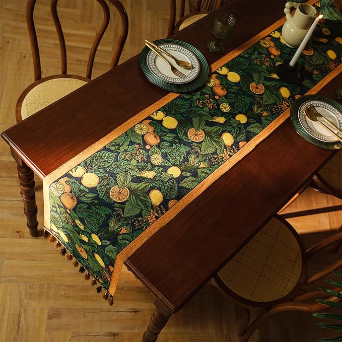 13×72 Inch Table Runner, Retro-Luxury Tassels Series - Image 3