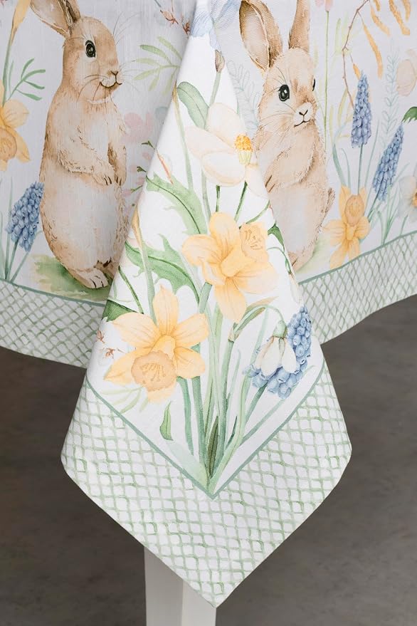 Maison d' Hermine Table Cloth Square Table 100% Cotton 60 x 60 Inches - Image 8