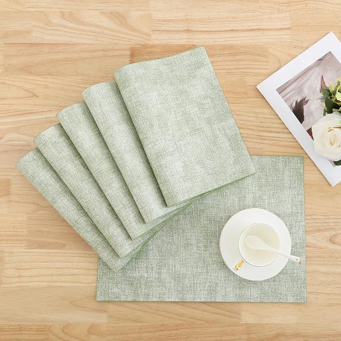 Homaxy Faux Leather Heat Resistant Placemats - Image 9
