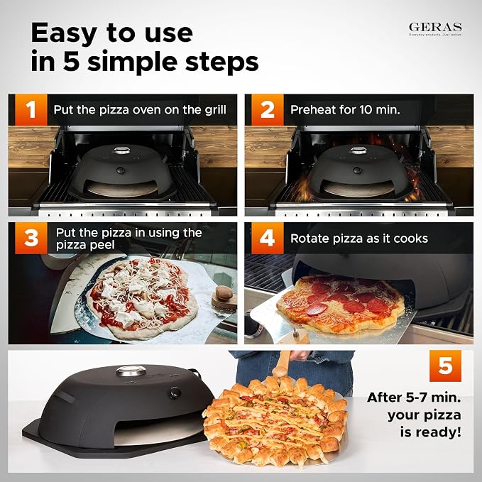 HeatGuard Pro Geras Pizza Oven for Grill - Image 8