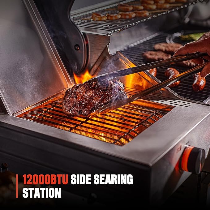 Monument Grills 6+1 Burner Smart Propane Gas Grill, Denali 605Pro Stainless - Image 3