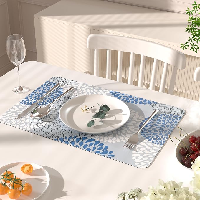 QIYI Placemats Set of 4, 12x18 Inch Faux Leather Place Mats - Image 6