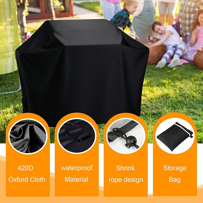 Grill Cover 40 inch, Heavy Duty Waterproof BBQ Grill Cover, Outdoor Fade & Rip - Image 6