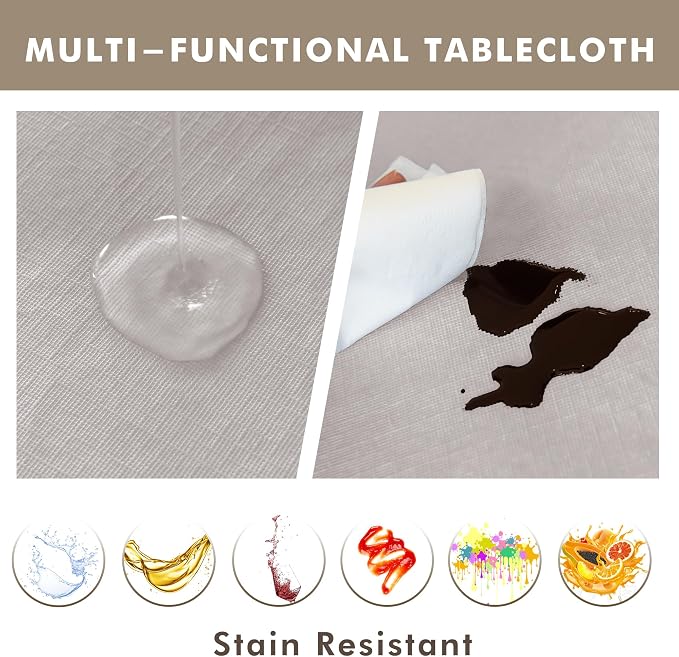 Nasitos 2 Pack Vinyl Silver Tablecloth Rectangle 60x102 Inch-Plastic Tablecloth - Image 2