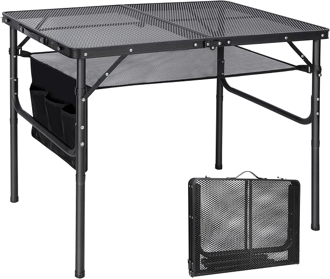 RedSwing Folding Grill Table, Aluminum Portable Grill Stand Table by RedSwing