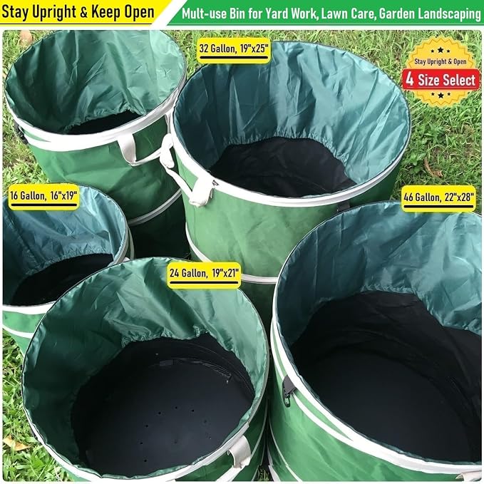 16 Gallon and 24 Gallon Collapsible Trash Can Solid Bottom - Image 8