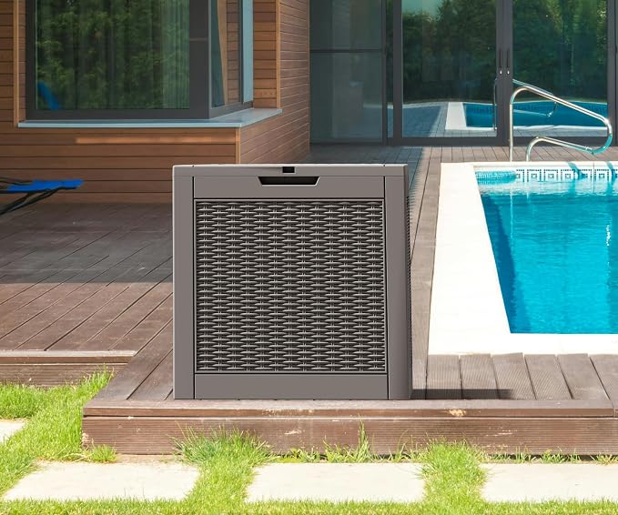 KAMABOKO 31 Gallon Outdoor Storage Box 2 Pack All-Weather Deck Box - Image 6