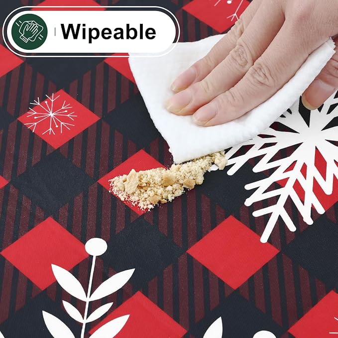 misaya Rectangle Waterproof Vinyl Table Cloth, Wipeable Tablecloth - Image 6
