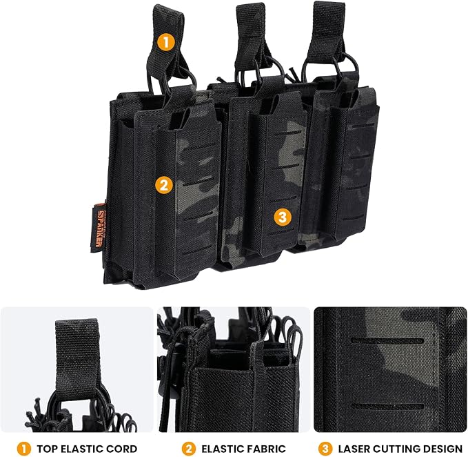 EXCELLENT ELITE SPANKER Tactical Open-Top Single/Double/Triple Molle Mag Pouch - Image 3