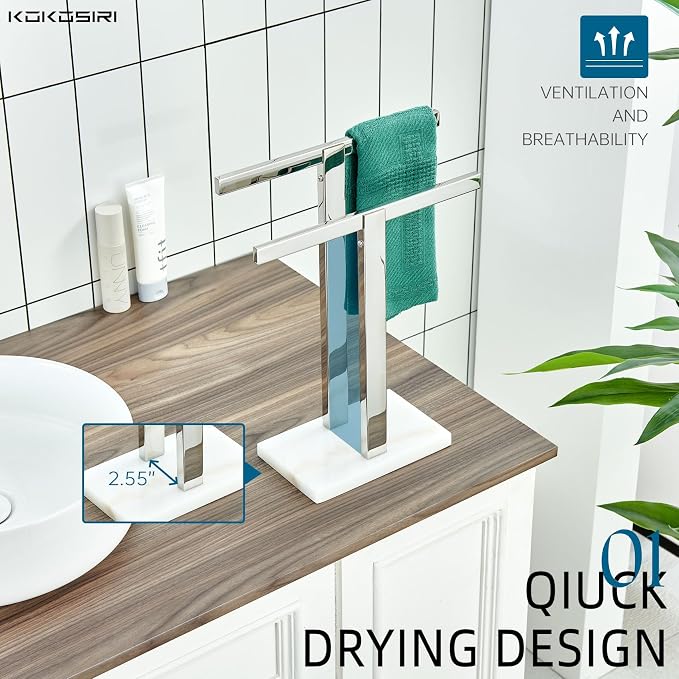 KOKOSIRI Hand Towel Holder Stand Towel Rack - Image 6