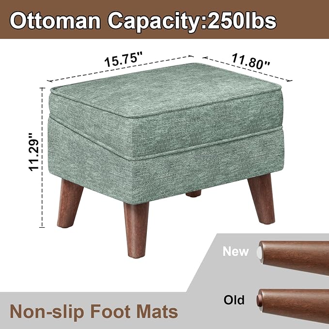 Small Footstool Ottoman, Footstool - Image 2