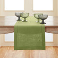 Solino Home Linen Moss Green Table Runner 144 Inches Long by SolinoHome