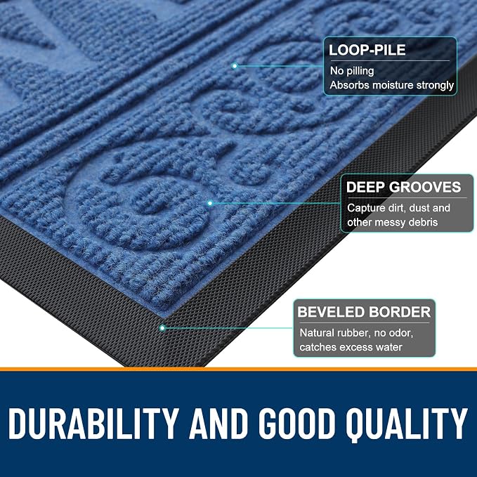 OLANLY Welcome Door Mat Indoor Outdoor Entrance, Heavy Duty Sturdy Front Door - Image 8