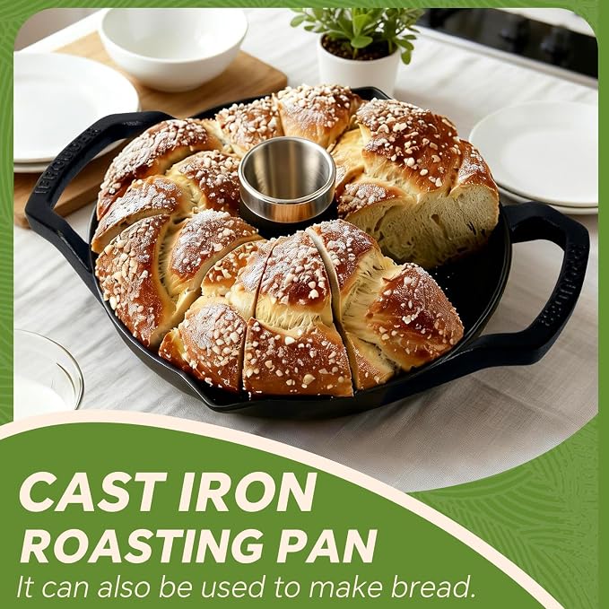 Cast Iron Chicken Roaster, Pre-Seasoned Vertical Poultry Roaster - Image 4