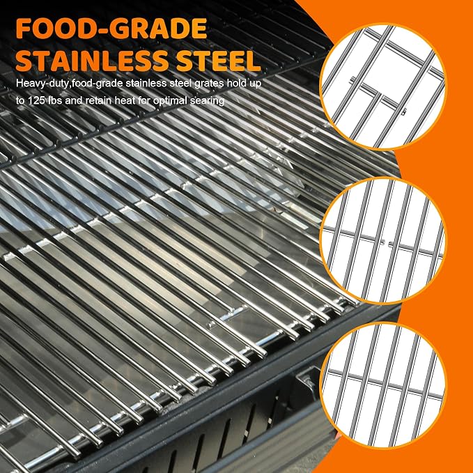 Stainless Steel Cooking Grates for Traeger Woodridge Pro Pellet Grill, Grill - Image 4