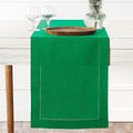 D'Moksha Homes Linen Kelly Green Table Runner 48 Inches by DMokshaHomes
