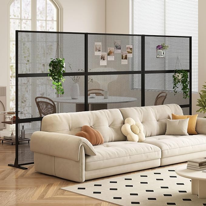 Giantex 2 Panels Metal Privacy Screen, Wall Divider - Image 9