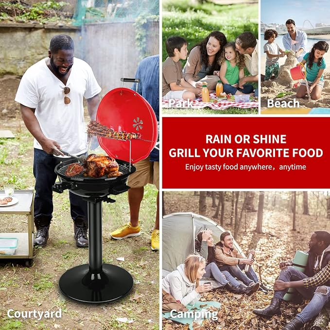 Electric BBQ Grill Techwood 15-Serving Indoor/Outdoor Electric Grill - Image 6