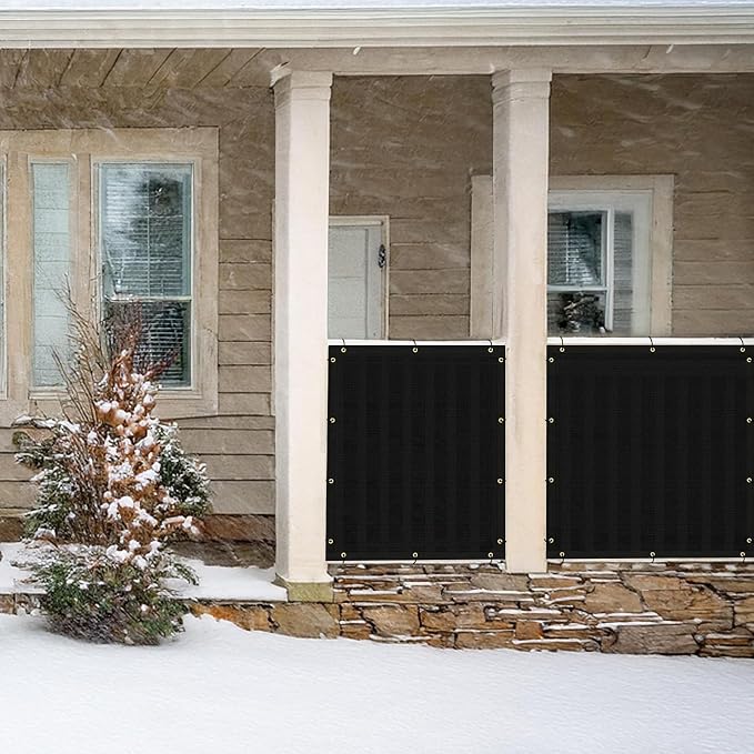 UPGRADE Privacy Fence Screen 8'x6' Black Outdoor 90% Visibility Blockage 170 - Image 7