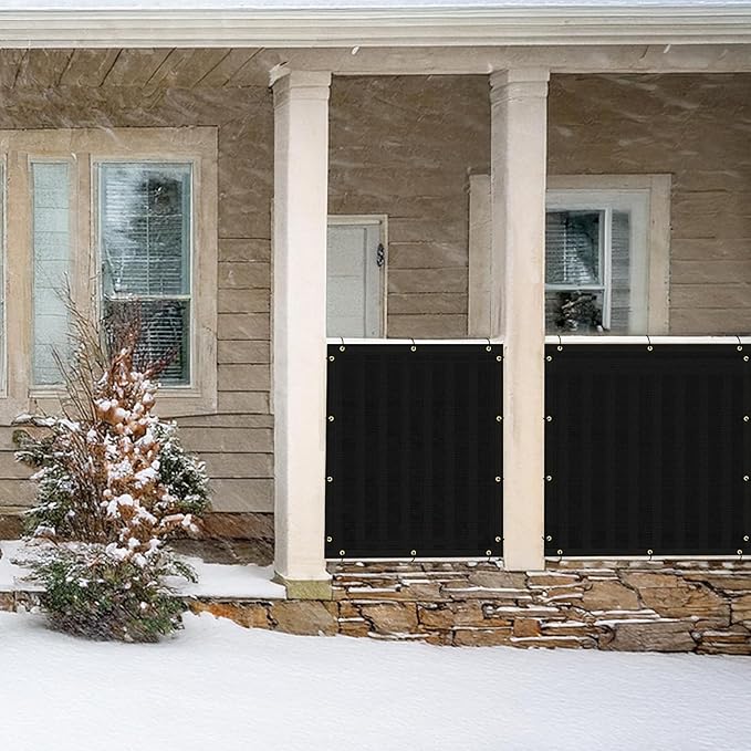 UPGRADE Privacy Fence Screen 4'x42' Black Outdoor 90% Visibility Blockage 170 - Image 7