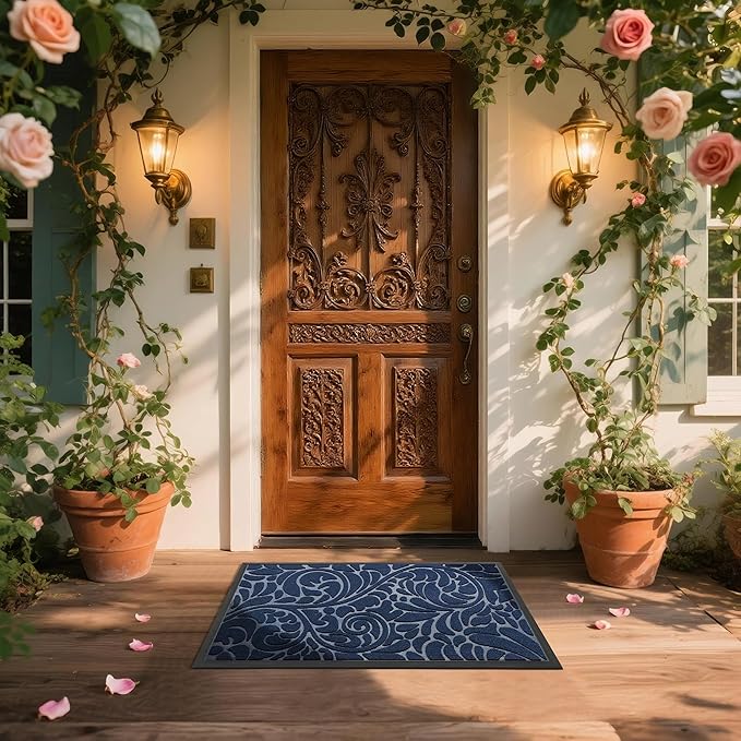 Yimobra Door Mat Outside Entrance 29.5x17, Waterproof Sturdy Outdoor Mats - Image 3
