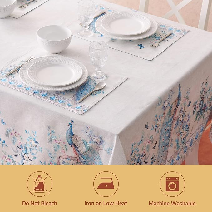 Maison d' Hermine Premium Table Cloth Rectangle Table 100% Combed Cotton 140 x - Image 8