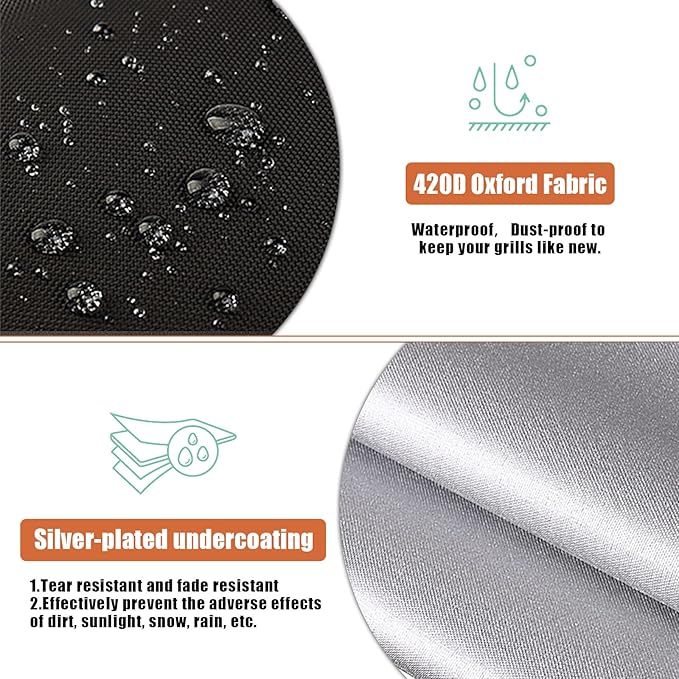 Grill Cover Fit for Weber Go-Anywhere Charcoal Grill, Waterproof Portable - Image 4