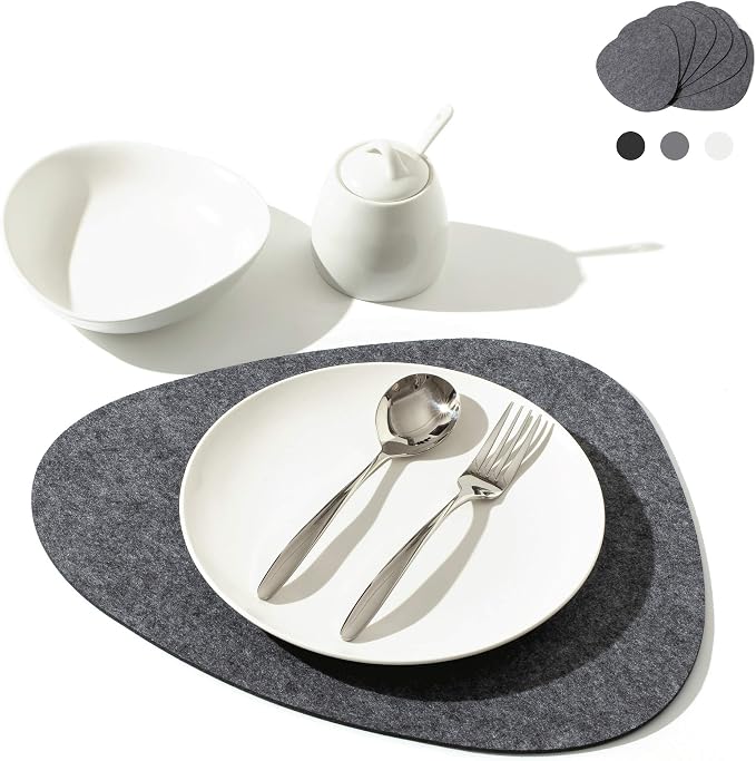 Chillify Table Coaster Set of 6 | Felt Coasters | Non-Slip, Heat-Resistant by CHILLIFY
