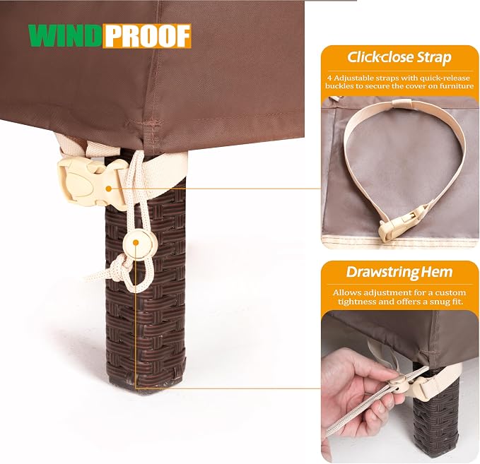 F&J Outdoors Patio Furniture Covers, Waterproof Anti-UV - Image 6