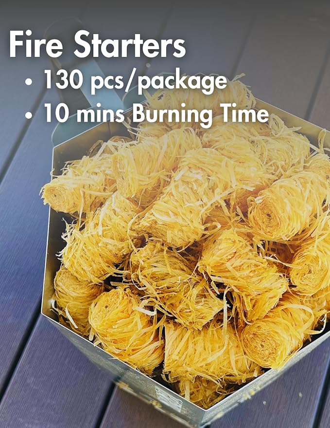 Charcoal Chimney Starter XL & Fire Starter set, Heavy Duty xl Charcoal Starter - Image 3