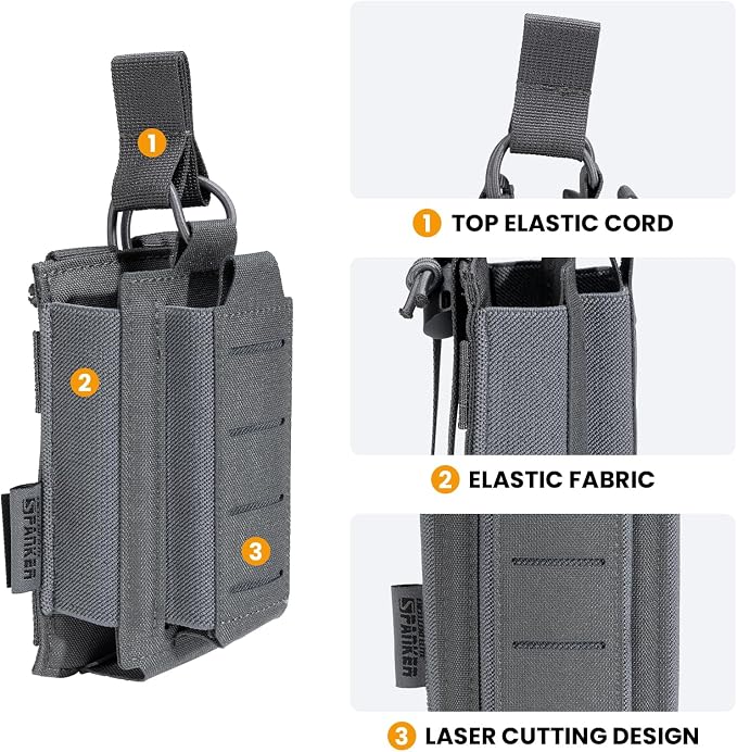 EXCELLENT ELITE SPANKER Tactical Open-Top Single/Double/Triple Molle Mag Pouch - Image 3