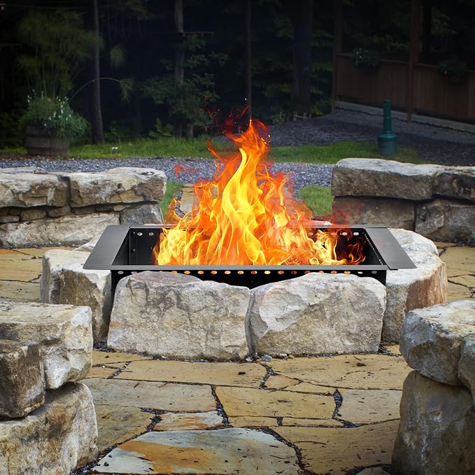 42 inch Square Fire Pit Ring, Heavy Duty Firepit Ring, DIY Campfire Insert - Image 5