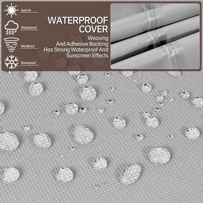 Round Patio Furniture Covers, 600D Heavy-duty UV-Resistant Fade-Proof Protection - Image 5
