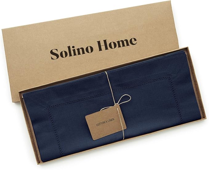 Solino Home Navy Blue Table Runner 60 Inches - Image 5