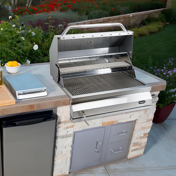 Hygrill Charcoal Grill Head for Outdoor Kitchen, 32-inch Stainless Steel - Image 7